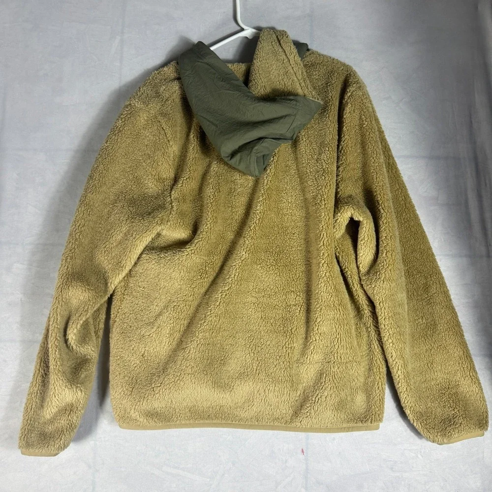 NWT‎ True Religion Mens Hoodie Tan Sherpa Fleece Hooded Full Zip Long Sleeve L